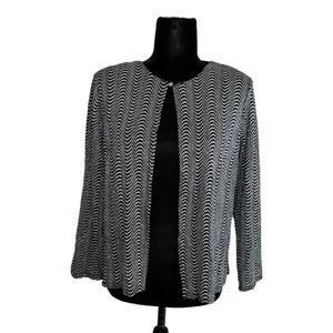 ONYX Nite Black and Silver Dressy Cardigan, Size SP, Pre-owned